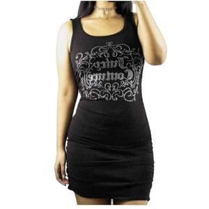 Juicy Couture Black Mini Dress with Silver Accents